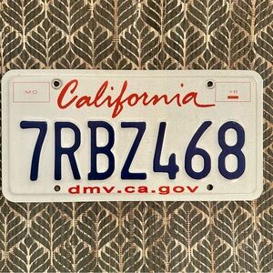 California License Plate